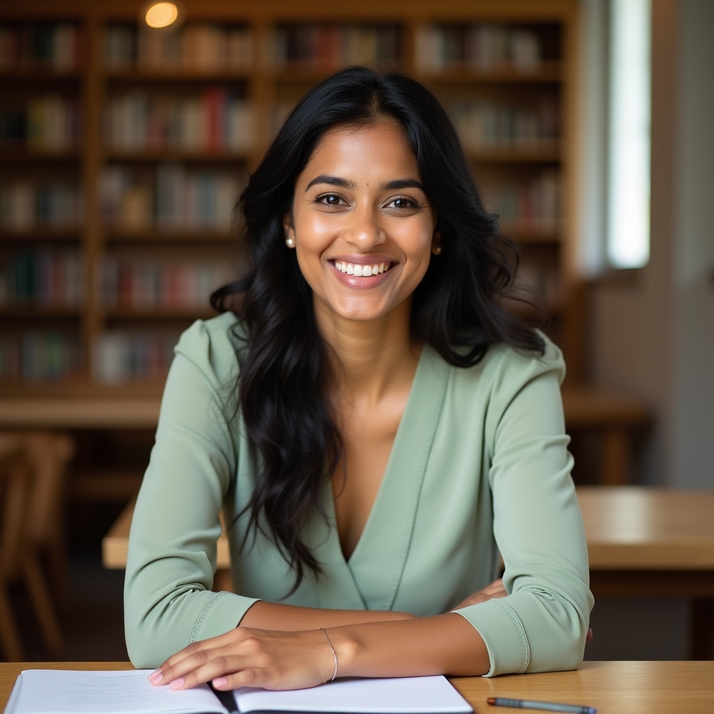 Priya Nair, Financial Educator, engaged in discussion at a seminar table