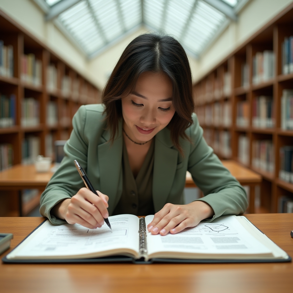 Professional reviewing workplace pension documentation at a desk with natural light